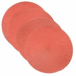 Food Network™ Round Placemat 4-pk. Coral -Food Network Area unnamed file 1023