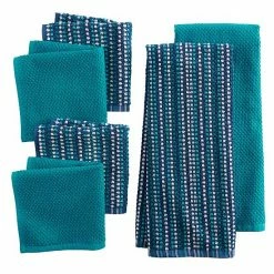 Food Network™ Awning Stripe Kitchen Towel & Dishcloth 6-pk. Cobalt -Food Network Area unnamed file 1070