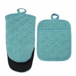 Food Network™ Terry Neoprene Oven Mitt & Pot Holder Set Khaki -Food Network Area unnamed file 1124