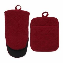 Food Network™ Terry Neoprene Oven Mitt & Pot Holder Set Khaki -Food Network Area unnamed file 1125
