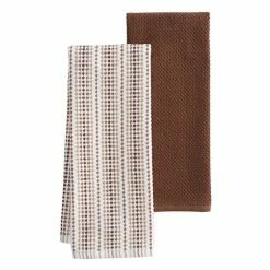 Food Network™ Awning Stripe Kitchen Towel 2-pk. Brown -Food Network Area unnamed file 225