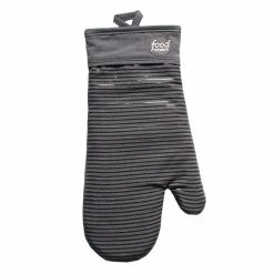 Food Network™ Stripe Silicone Oven Mitt Black -Food Network Area unnamed file 514