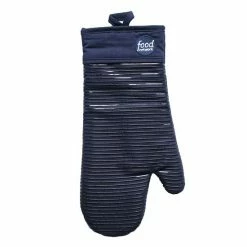 Food Network™ Stripe Silicone Oven Mitt Black -Food Network Area unnamed file 516