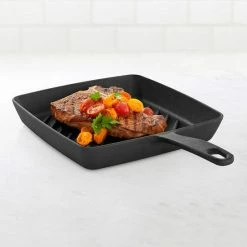 Food Network™ 9.8-in. Pre-Seasoned Cast-Iron Grill Pan -Food Network Area unnamed file 538