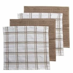 Food Network™ Plaid Dishcloth 4-pk. Aqua