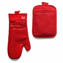 Food Network™ Silicone Oven Mitt & Pot Holder Set Royal Blue -Food Network Area unnamed file 673
