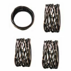 Food Network™ Metallic Twist Napkin Rings 4-pk. Gold -Food Network Area unnamed file 845