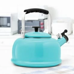 Food Network™ Rosie Whistling Tea Kettle Aqua -Food Network Area unnamed file 867