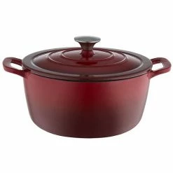 Food Network™ 7-qt. Ombre Enameled Cast-Iron Dutch Oven Red -Food Network Area unnamed file 99